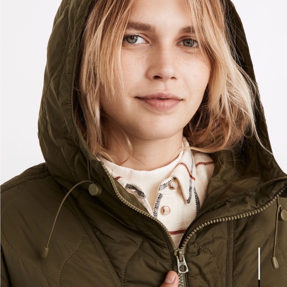 Madewell Women’s Olive Green Packable Puffer Quilted Anorak L - Picture 4 of 9